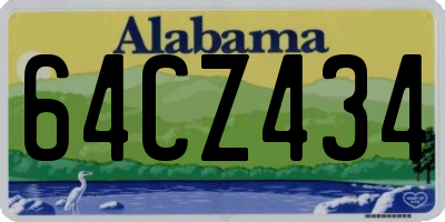 AL license plate 64CZ434