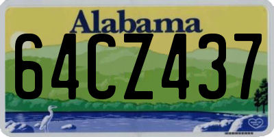 AL license plate 64CZ437
