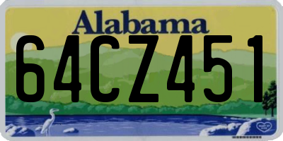 AL license plate 64CZ451