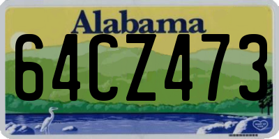 AL license plate 64CZ473