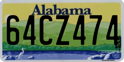 AL license plate 64CZ474