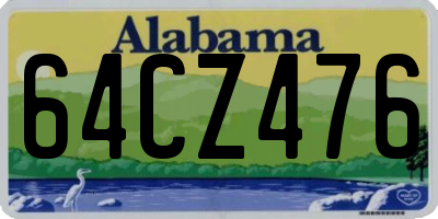 AL license plate 64CZ476
