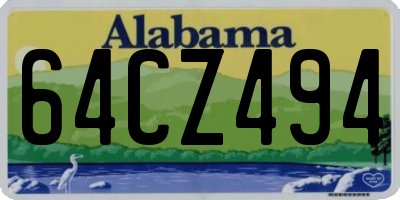 AL license plate 64CZ494