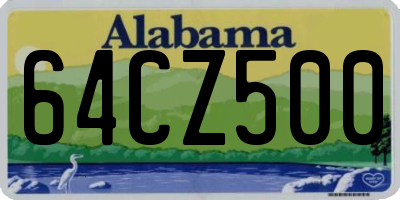 AL license plate 64CZ500