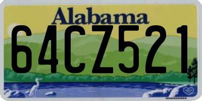 AL license plate 64CZ521
