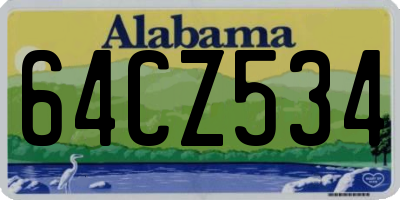 AL license plate 64CZ534