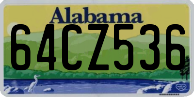 AL license plate 64CZ536