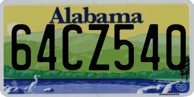 AL license plate 64CZ540