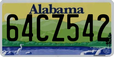 AL license plate 64CZ542