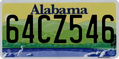 AL license plate 64CZ546