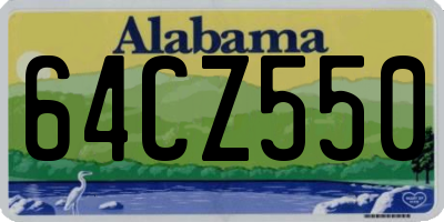 AL license plate 64CZ550