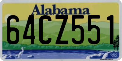 AL license plate 64CZ551