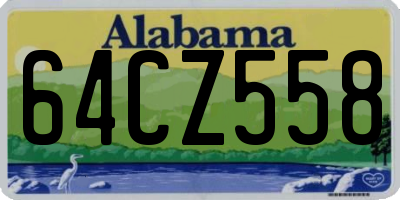 AL license plate 64CZ558