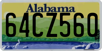 AL license plate 64CZ560