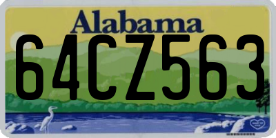 AL license plate 64CZ563