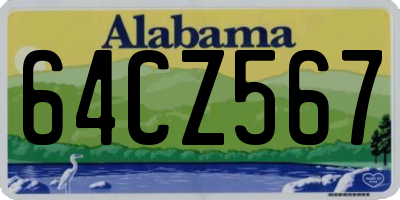 AL license plate 64CZ567