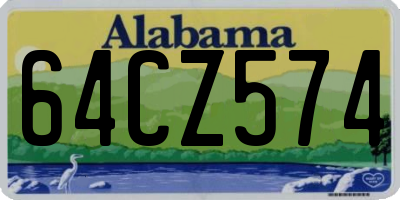 AL license plate 64CZ574