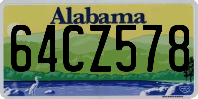 AL license plate 64CZ578