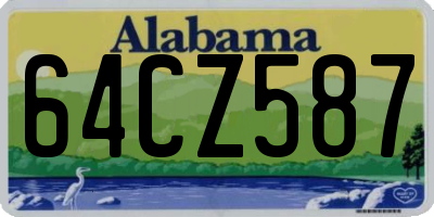 AL license plate 64CZ587