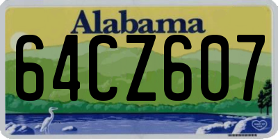 AL license plate 64CZ607