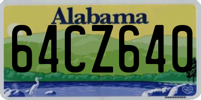 AL license plate 64CZ640