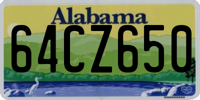 AL license plate 64CZ650