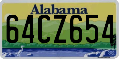 AL license plate 64CZ654