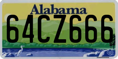 AL license plate 64CZ666