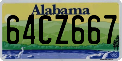 AL license plate 64CZ667