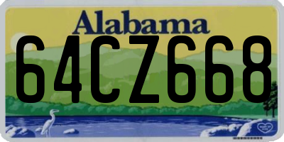 AL license plate 64CZ668