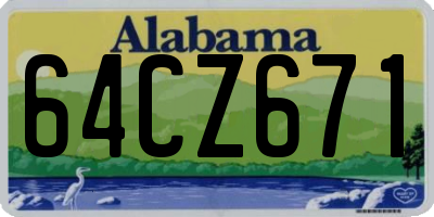 AL license plate 64CZ671