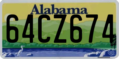 AL license plate 64CZ674