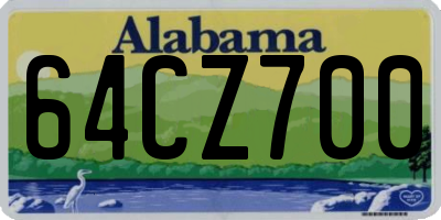 AL license plate 64CZ700