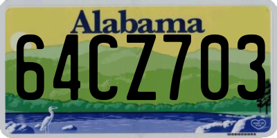 AL license plate 64CZ703