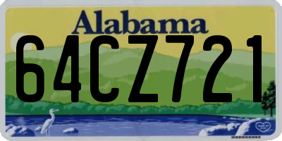 AL license plate 64CZ721