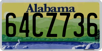 AL license plate 64CZ736