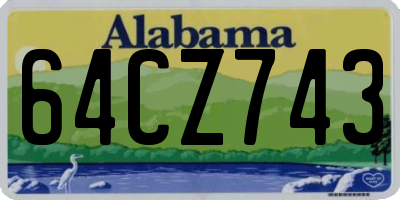 AL license plate 64CZ743
