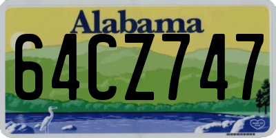 AL license plate 64CZ747