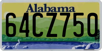 AL license plate 64CZ750