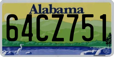 AL license plate 64CZ751