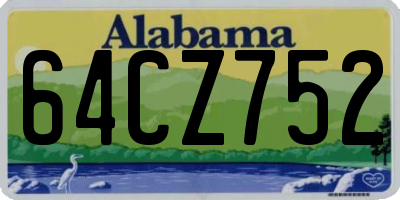 AL license plate 64CZ752