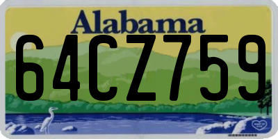 AL license plate 64CZ759