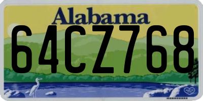 AL license plate 64CZ768