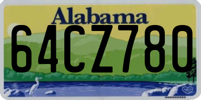 AL license plate 64CZ780