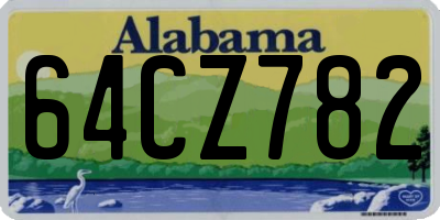 AL license plate 64CZ782