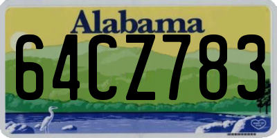 AL license plate 64CZ783
