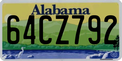 AL license plate 64CZ792