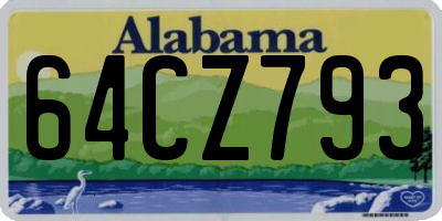 AL license plate 64CZ793