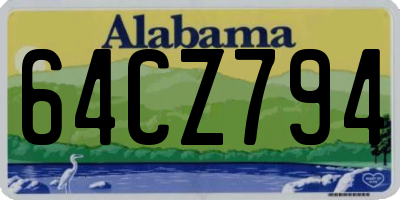 AL license plate 64CZ794