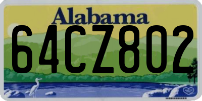 AL license plate 64CZ802
